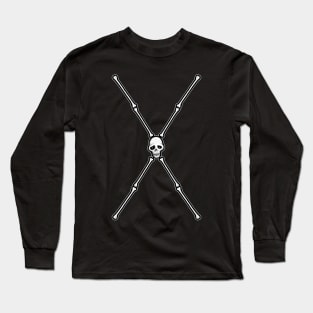 Skull pin-tuck Long Sleeve T-Shirt